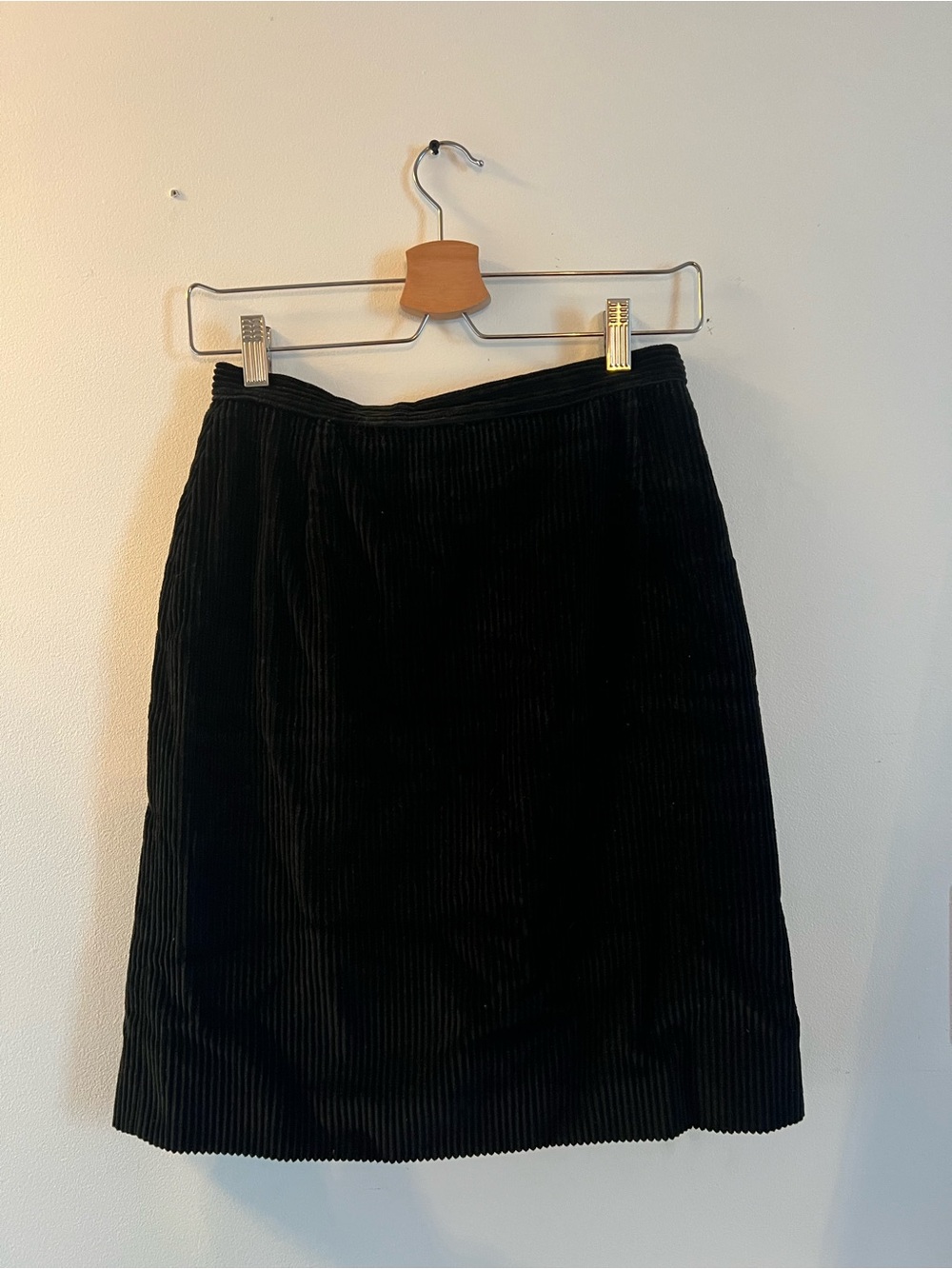 Black Corduroy Pencil Skirt - Women's Made in Italy